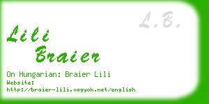 lili braier business card